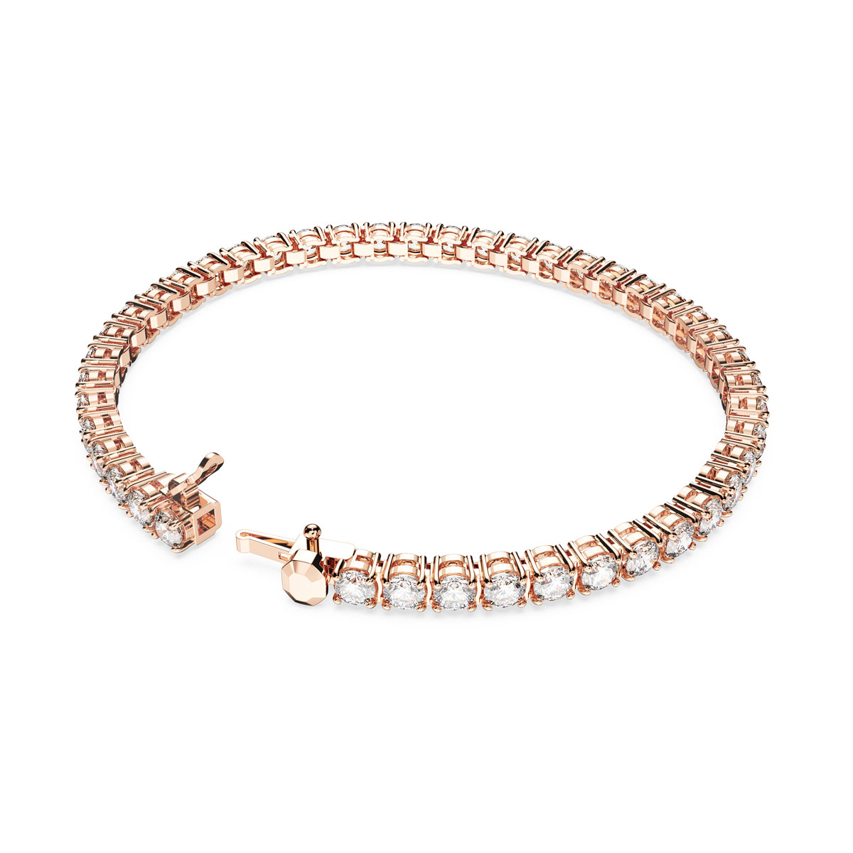 Swarovski Jewelry Bracelet Matrix, White, Rose Gold L
